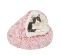 Cama tipo cueva para gatos iglú, camas para gatos para interiores con parte inferior antideslizante, casa para mascotas lavable, cálida y acogedora casa cueva para gatitos y cachorros, escondite para