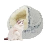 Cama tipo cueva para perros, cama pequeña cerrada para mascotas, cómoda y suave, cálida para gatitos de invierno, perros pequeños y grandes