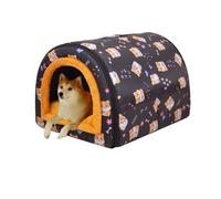 Cama tipo cueva para perros, iglú, cama plegable 2 en 1 para perros con almohada de cojín extraíble, tienda de campaña cálida para gatos, alivio de la ansiedad, cama portátil para gatos, cachorros,