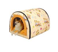 Cama tipo cueva para perros, iglú, cama plegable 2 en 1 para perros con almohada de cojín extraíble, tienda de campaña cálida para gatos, alivio de la ansiedad, cama portátil para gatos, cachorros,