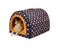 Cama tipo cueva para perros, iglú, cama plegable 2 en 1 para perros con almohada de cojín extraíble, tienda de campaña cálida para gatos, alivio de la ansiedad, cama portátil para gatos, cachorros,