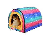 Cama tipo cueva para perros, iglú, cama plegable 2 en 1 para perros con almohada de cojín extraíble, tienda de campaña cálida para gatos, alivio de la ansiedad, cama portátil para gatos, cachorros,