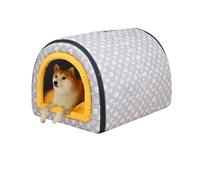 Cama tipo cueva para perros, iglú, cama plegable 2 en 1 para perros con almohada de cojín extraíble, tienda de campaña cálida para gatos, alivio de la ansiedad, cama portátil para gatos, cachorros,