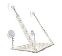 Cama Tipo Hamaca para Ventana de Gato, Percha Plegable para Ventana de Gato | Asiento para observación de aves con visión clara de 360°, estante para tomar el sol con 4 ventosas para gatito, mascota