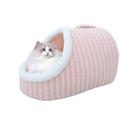 Cama Tipo Pantufla para Gatos | Cama Cueva para Gatos medianos y Grandes, Linda casa Cubierta para Mascotas, Cueva de Peluche, Forma de Pantufla, Lavable y cálida casa de para Perros pequeños