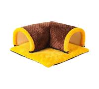 Cama Tipo para conejitos: Base de Marco Circular Plegable, hábitat Descanso Tela Multicapa, Punto Acceso a un Secreto Oculto, Pared Aislante Felpa Engrosada | Casa Ardillas Hurones y roed