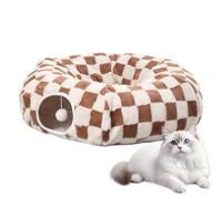 Cama tipo para gatos de interior - Lindo de dona para gatos con cojín circular lavable, para jugar para mascotas | Para mascotas durmientes, cachorros, conejos, interiores