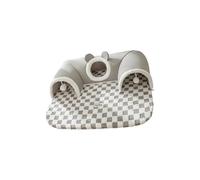 Cama tipo túnel de forro polar lavable para gatos, cómoda zona de sueño y área de actividad para animales de interior, funda extraíble, estable y cómoda cueva para gatos