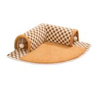 Cama tipo túnel para gatos, 2 en 1, acogedora cama de túnel para gatos, lavable, con bola de felpa, y cómoda, resistente a los arañazos, acogedora cama para gatos, tubo de túnel, cama para