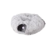 Cama tipo túnel para gatos de interior, túnel de cueva multifuncional con cojín extraíble, juguete de túnel plegable para descansar y jugar de felpa suave para el hogar