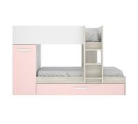 Cama tom tren 3 camas gris/rosa 150x243x97 cm