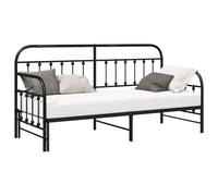 vidaXL Estructura de Cama daybed con Trundle Negro 80x200 cm Acero