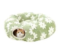 Cama Túnel para Gatos,Lavable con Tubos Interactivos De Bola | Tubos Y Túneles De Peluche para Gatos con Diseño Flor | para Gateo Entretenimiento Dentición Interior Exterior Gatito Conejo Cachorro