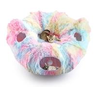 Cama Tunel para Gatos - Tunel para Gatos Plegable Que Incluye una Manta y una Bolsa para su Transporte - Cama Donut Gato Cómoda, Segura y Divertida - Cat Tunnel para Jugar y Descansar
