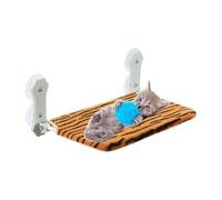 Cama Ventana para Gatos - Asiento Plegable Suave de Alta Resistencia Sin Cables | Balcón para Gatos con Estructura de Metal y Ventosas Fuertes - para Gatitos Y Descansar Dormir Hogar Salon