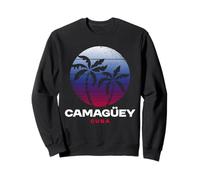Camagüey Cuba Retro Atardecer Palmeras Tropical Cuba Viajes Sudadera