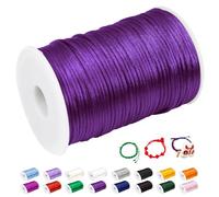 Camal 2 mm hilo de nailon para pulsera, 100 m de hilo de raso con cordón de raso y correa deslizante, colorida, cordón para colgante, perlas, creación de joyas, manualidades (morpre)