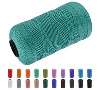 CAMAL Hilo Macrame 1,5mm x 200m Polipropileno Hilo para Crochet Cuerda Trenzada Lanas para Crochet Yarn Trapillo para Tejer Bolsos para Cesta de Ganchillo (Verde Malaquita)