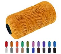 CAMAL Hilo Macrame 1,5mm x 200m Polipropileno Hilo para Crochet Cuerda Trenzada Lanas para Crochet Yarn Trapillo para Tejer Bolsos para Cesta de Ganchillo (Amarillo Dorado)