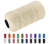 CAMAL Hilo Macrame 1,5mm x 200m Polipropileno Hilo para Crochet Cuerda Trenzada Lanas para Crochet Yarn Trapillo para Tejer Bolsos para Cesta de Ganchillo (Beige)