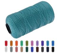 CAMAL Hilo Macrame 1,5mm x 200m Polipropileno Hilo para Crochet Cuerda Trenzada Lanas para Crochet Yarn Trapillo para Tejer Bolsos para Cesta de Ganchillo (Azul Pavo Real)
