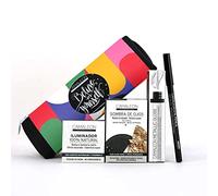 Camaleon Cosmetics - MakeUp Berlín - Ojos Ahumados - Set Sombra de Ojos + Iluminador Blanco + Lápiz de Ojos Negro + Gloss Nácar - Neceser de regalo - Vegano