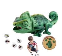 Camaleón de control remoto - electrónico, juguete para mascotas RC | Reptil rastrero con iluminación LED, juguetes de animales falsos para de cumpleaños, diversión en interiores, regalo