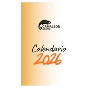 CAMALEON GRAFIC Calendario 2026 Sobremesa, Calendario Taco 2026, 365 Frases Célebres Inspiradoras, 1 Página por Día, Formato 15x10 CM, Ideal para Oficinas, Escritorio, Hogar y Regalo (Naranja)