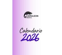 CAMALEON GRAFIC Calendario 2026 Sobremesa, Calendario Taco 2026, 365 Frases Célebres Inspiradoras, 1 Página por Día, Formato 15x10 CM, Ideal para Oficinas, Escritorio, Hogar y Regalo (Morado)