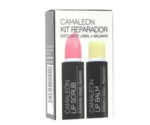 Camaleon Kit Reparador Scrub Fresa + Bálsamo Exfoliante Labial 4 gr