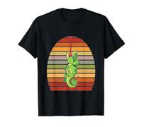 Camaleón Lengua Reptil Cuidador del Zoológico Camaleones Camiseta gráfica económica, Hombre, Negro, M