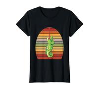 Camaleón Lengua Reptil Cuidador del Zoológico Camaleones Camiseta gráfica económica, Mujer, Negro, M