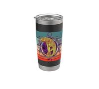 Camaleón Tribal Reptil Lagarto Cuidador Del Zoológico Vaso térmico de acero inoxidable de doble pared