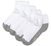 Camano 5932 Sport Quarter 4 Paar Calcetines de Deporte, Blanco (White 01), 43/46 (43/46) (Pack de 4) para Hombre