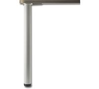 Camar mesa soporte aluminia, diámetro 50 mm, longitud 690 mm, aluminio plata estriados, 61069 ao01rn