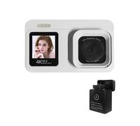 Cámara 4K de doble pantalla con zoom de 18x, 64 megapíxeles, carcasa de carga para principiantes, fotografía, cámara digital de doble pantalla esencial