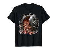 Cámara acorazada repleta de Donuts, Humor goloso Efecto 3D Camiseta