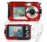 Cámara Acuática Comius Sharp Sumergible para Niños 10FT 30MP FHD Foto y Video 16X Zoom Digital con Tarjeta 32GB y Selfie Pantalla Doble para Natación y Buceo