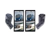 Cámara Aparcamiento Monitor Espejo Trasero BSD Alarma Radar Grabación Vídeo DVR para Cámara Visión Lateral AHD 2 Canales con Autobuses Y Camiones 1036 Pulgadas Camara Marcha Atras(Left Right CAM)