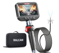 Cámara boroscopio articulada de 2 vías de 180° con luz, sonda ultrafina de 6.2 mm, cámara de inspección HD de 4.3 pulgadas, endoscopio industrial flexible de serpiente de 6.6 pies para pared de motor