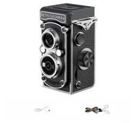 Cámara CCD retro HD para uso en campus con lenguaje de diseño clásico y tamaño práctico para grabar conferencias, eventos y momentos cotidianos (negro)