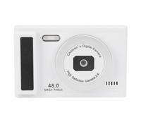 Cámara Compacta con Enfoque Automático 48MP 1080p 8X Zoom Automotado Empotrado Luz de Pantalla de 2.4 Pulgadas Cámara Digital para Viajes Diarios (White)