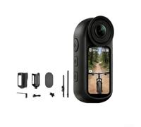 Cámara compacta de acción portátil 4K para viajes al aire libre filmación y documentación personal con captura de video de 120 minutos (negro+accesorio)