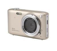 Cámara compacta, modo de embellecimiento automático, cámara digital de exposición automática, 4K, pantalla IPS de 2,88 pulgadas, 58 MP para Vlogging (Oro)