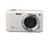 Cámara compacta, modo de embellecimiento automático, cámara digital de exposición automática, 4K, pantalla IPS de 2,88 pulgadas, 58 MP para Vlogging (WHITE)