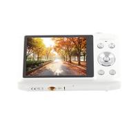 Cámara Compacta, Pantalla IPS de 2,88 Pulgadas, Cámara Digital 4K con Exposición Automática de 58 MP para Vlogging (White)