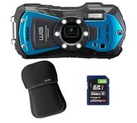 Cámara Compacta Pentax WG-90 16MP Zoom Óptico 5x HDMI Sumergible Azul