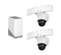 Cámara con Foco de Luz E340(Pack de 2) + HomeBase S380 Bianco
