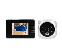 Cámara con Visor de Mirilla para Puerta, Timbre Visual Gran Angular de 120°, Intercomunicador de 2 Vías, Cámara con Timbre de Vídeo Inteligente, Visión Nocturna HD