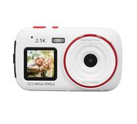 Cámara con Zoom Digital 16X, Cámara Selfie de 72MP 2.5K con Pantalla Dual, Enfoque Automático, Antivibración, 750 MAh, para Viajes, Equipada con Chip COMS de Alto Rendimiento